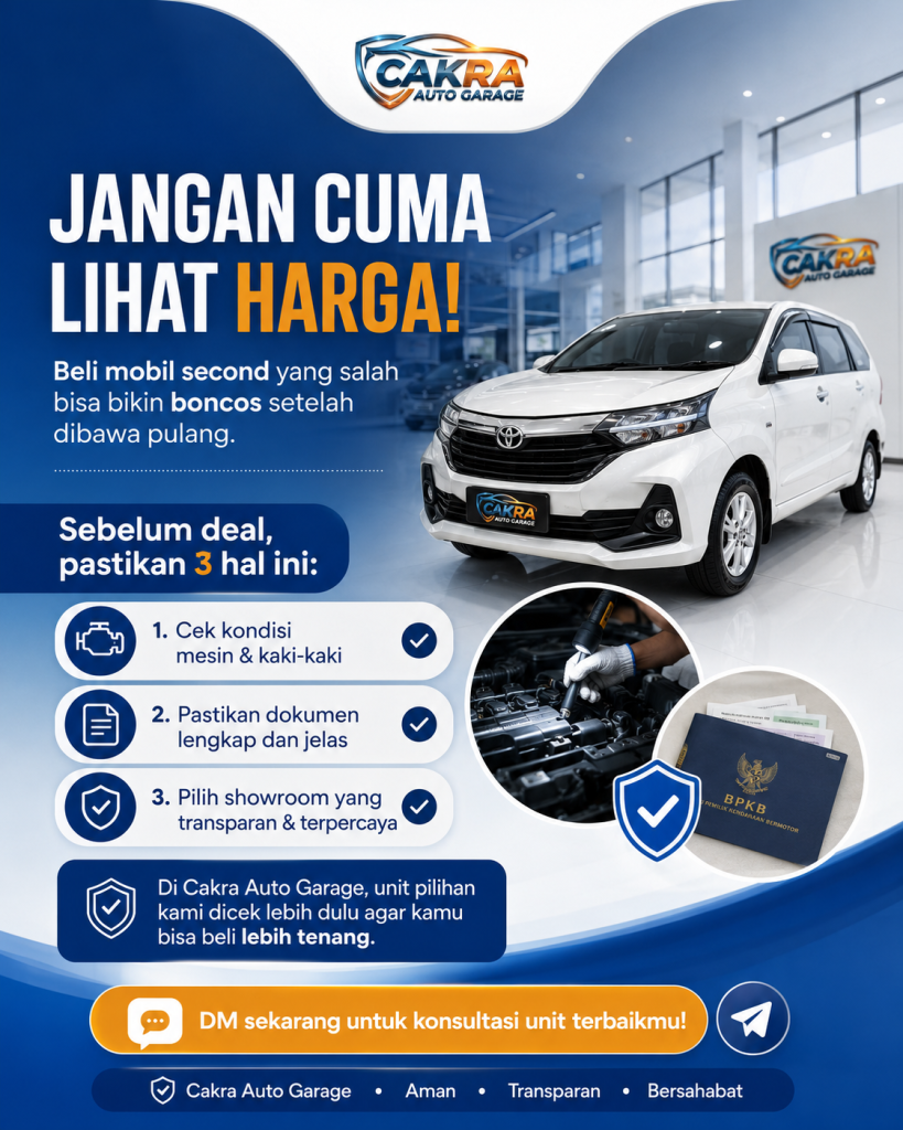Jangan Cuma Lihat Harga! Ini 3 Hal yang Wajib Dicek Sebelum Membeli Mobil Bekas konten 1